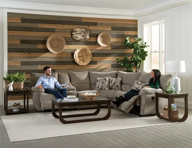 Cozy living room with sectional sofa.