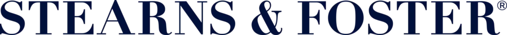 Stearns & Foster logo, luxury mattress brand.