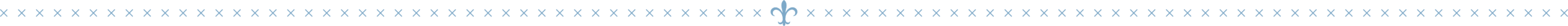 Decorative blue line with central flourish design