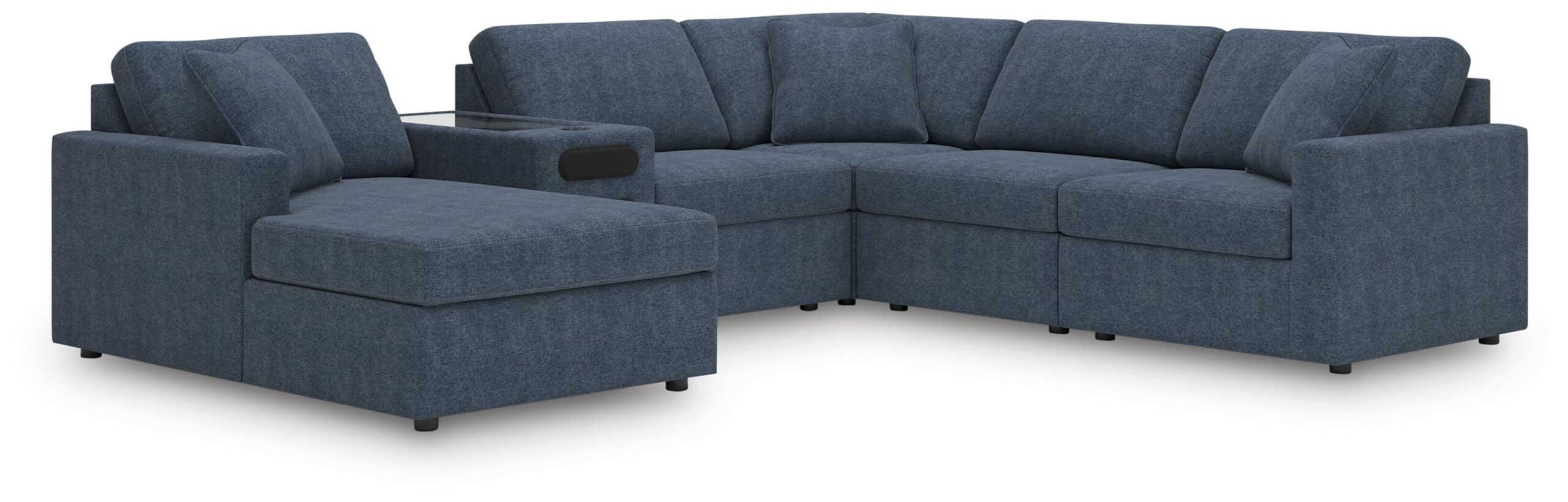 c0ff28eb421e77cadd51f3217dba409a Modmax 6-Piece Sectional with Audio System and Chaise - Image 1