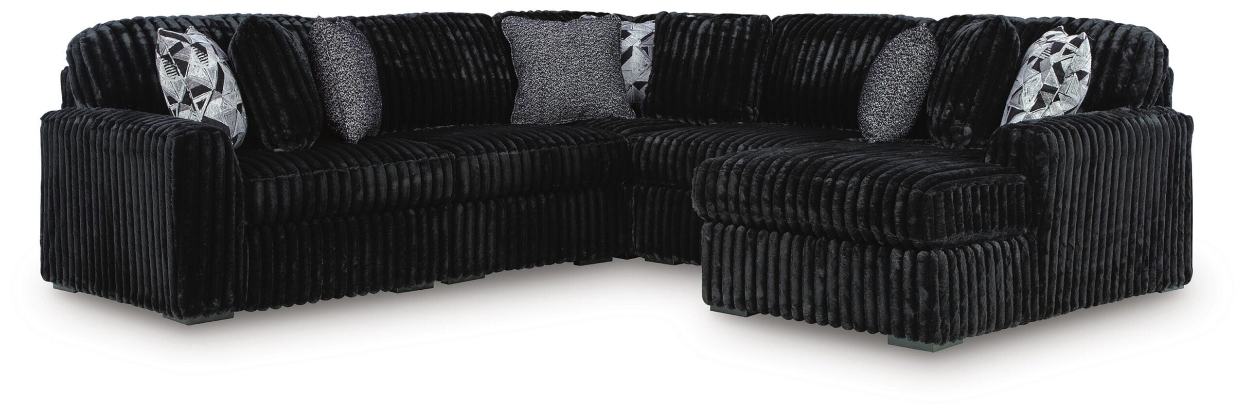 Midnight-Madness 5-Piece Sectional with Chaise